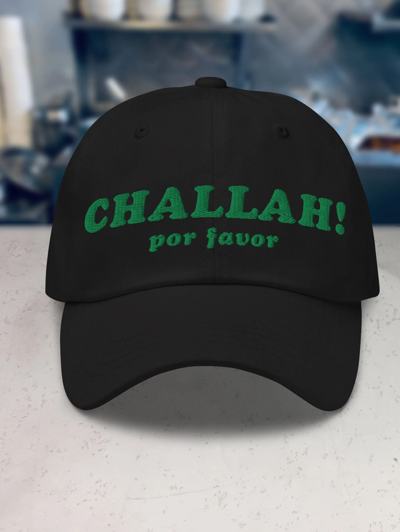 b-and-h-challah_por-favor_dad_hat_black_front.jpg