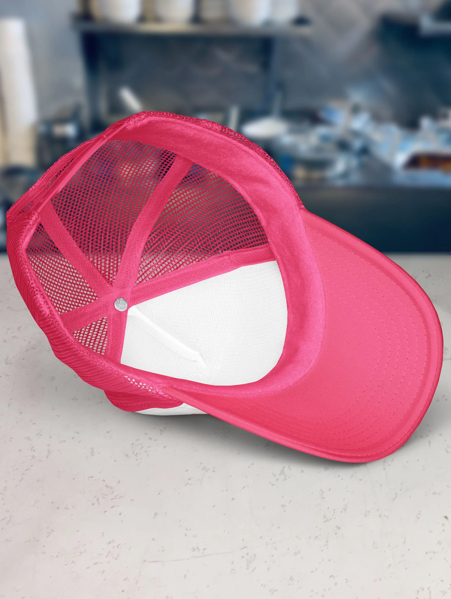 b-and-h-dairy_no-guns-no-phones_trucker-hat_hot-pink-and-white_underside.jpg