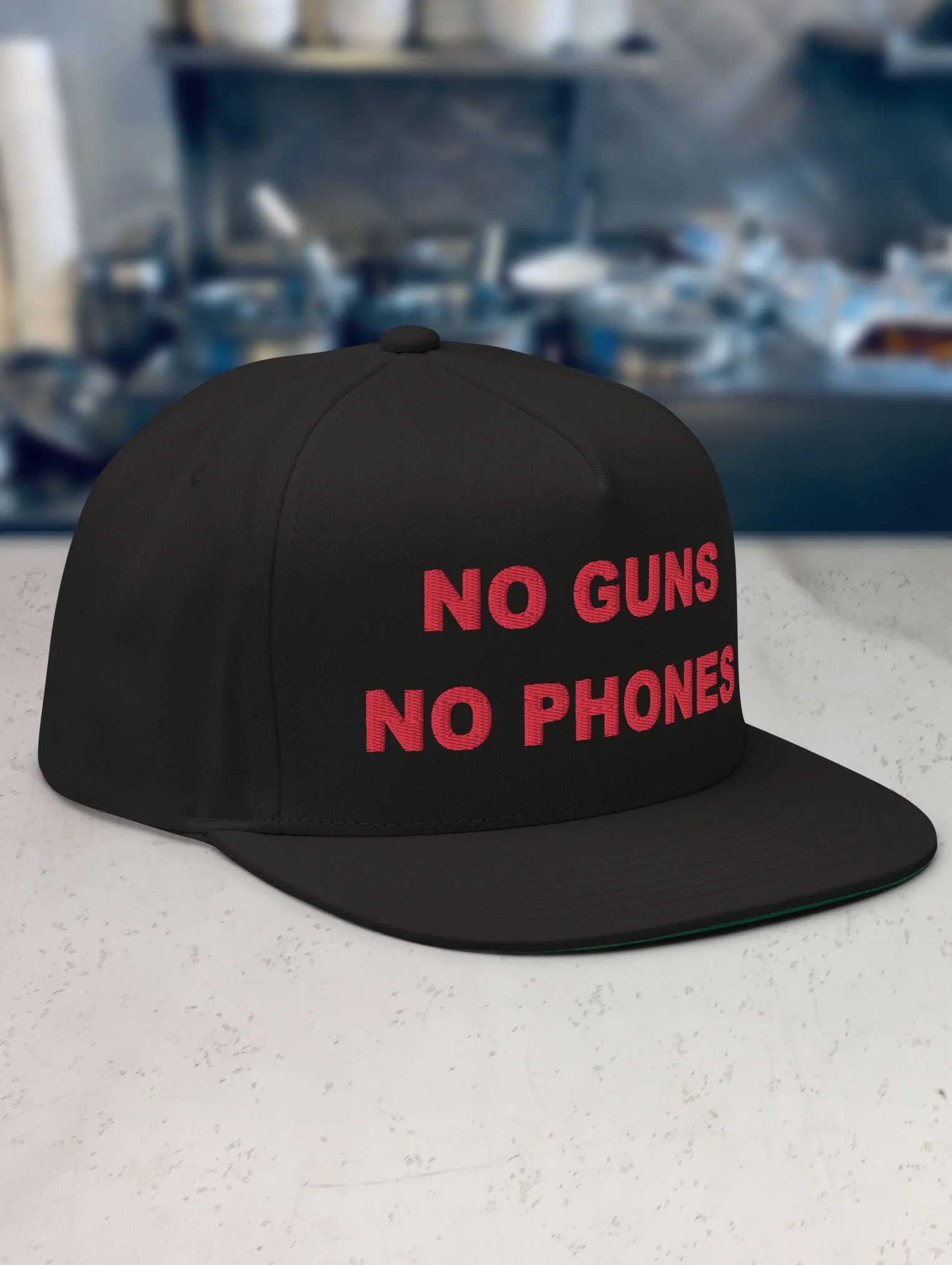 b-and-h-dairy-no-guns-no-phones_snapback_black_side.jpg