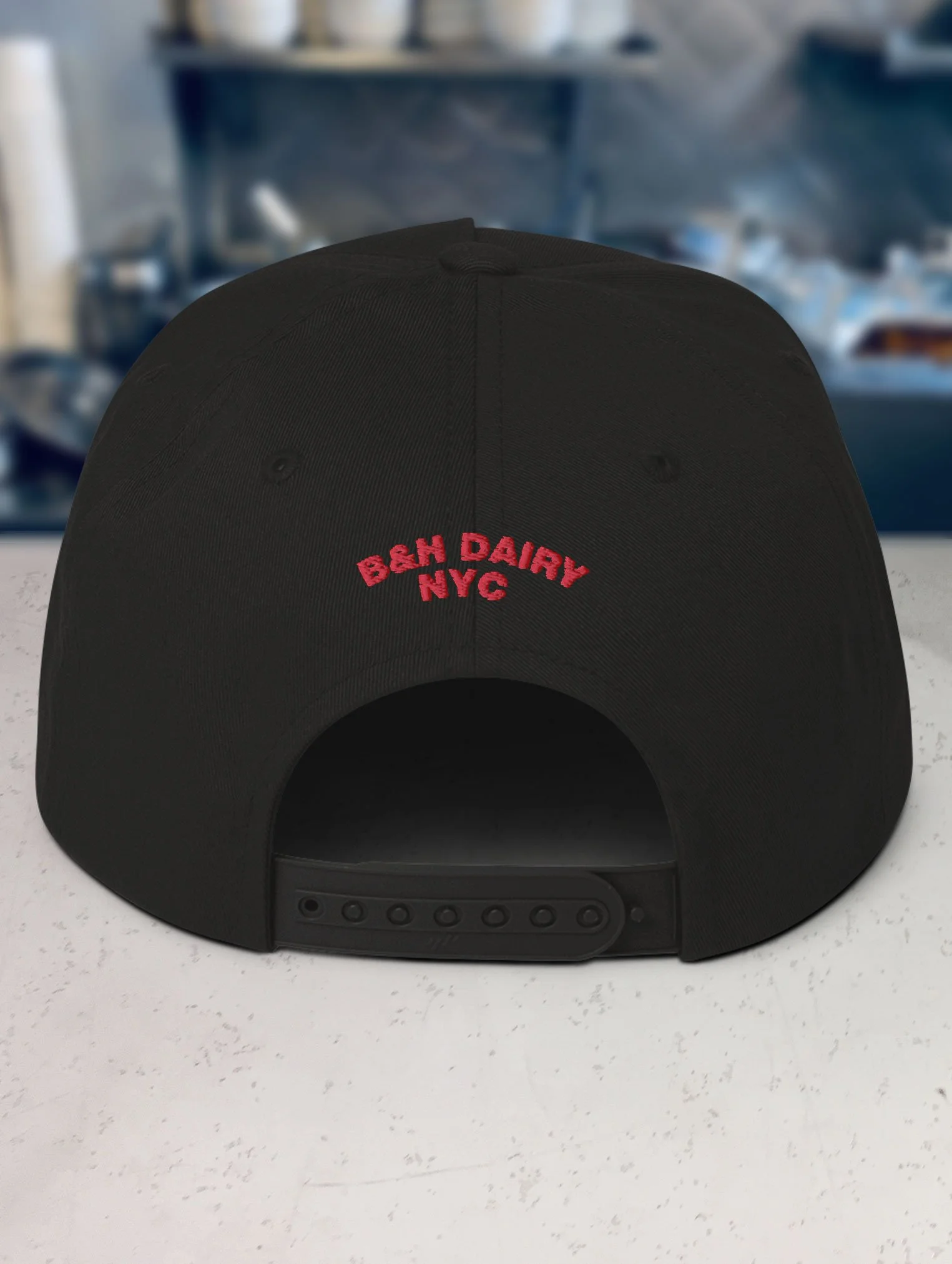 b-and-h-dairy-no-guns-no-phones_dad_hat_black_back.jpg