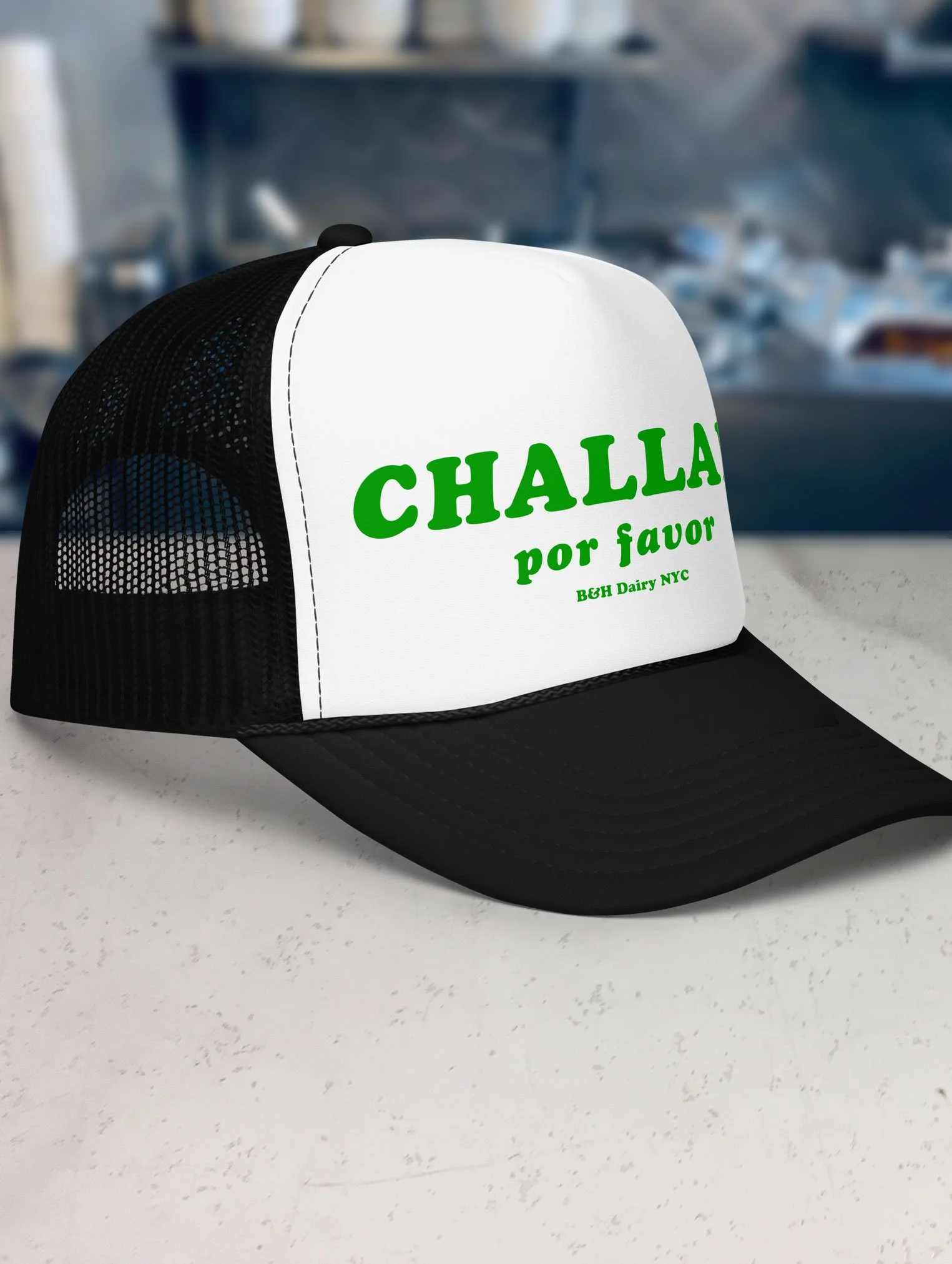 b-and-h-dairy_challah-por-favor_trucker-hat_black-and-white_side.jpg