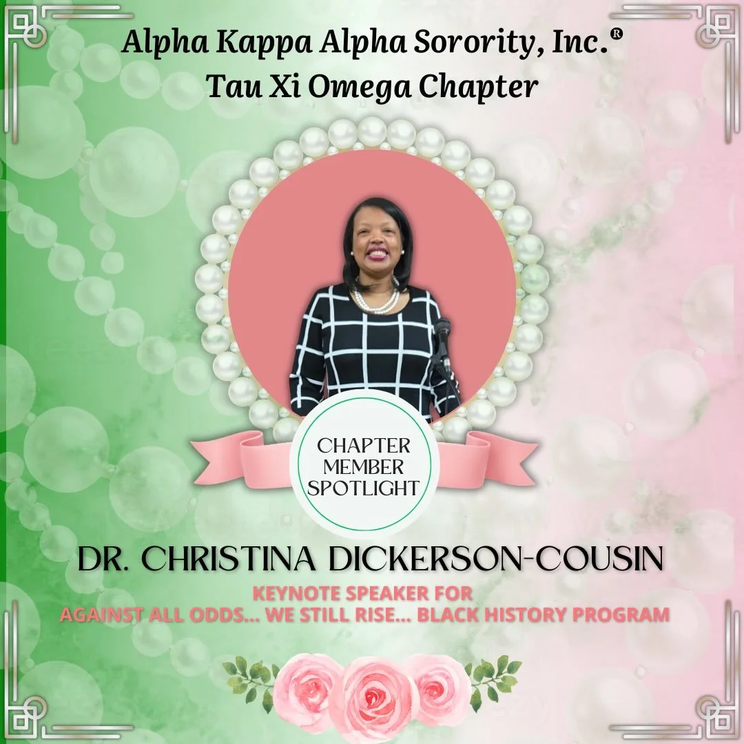 Tau Xi Omega Chapter ended Black History Month with a bang! We attended the Against All Odds...We Still Rise&hellip;Black History Month Program presented by the @hamden_black_history_committee. Chapter member Dr. Christina Dickerson-Cousin served as 