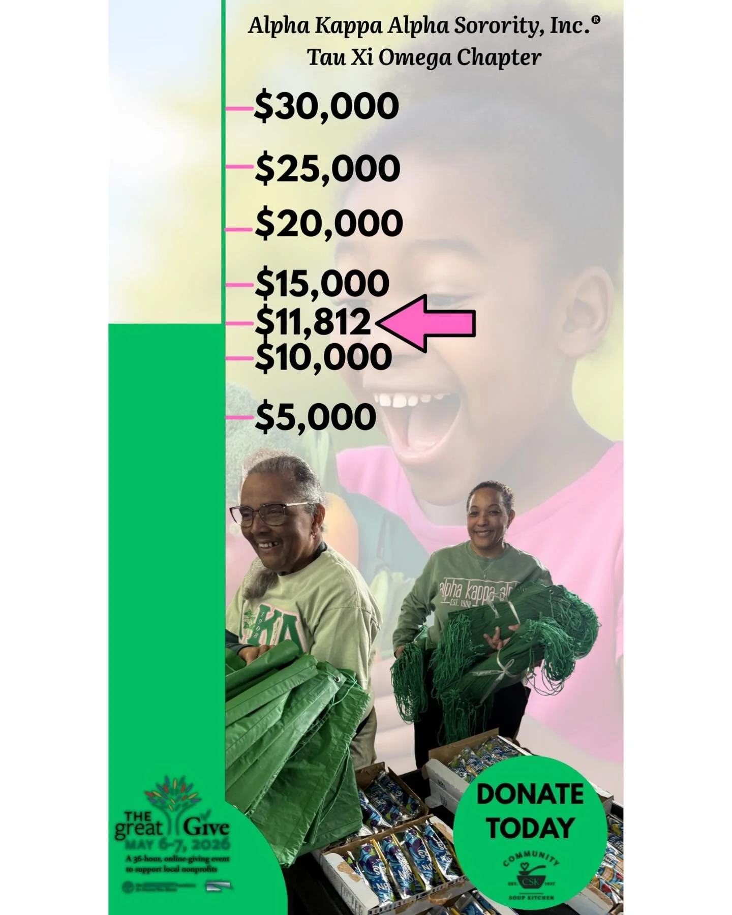 Day 2 of the Great Give to raise funds to feed food-insecure children during the 2026-2027 school year is underway! With your help, we have currently raised $11,812! We are still hoping to reach our goal of $30,000. If you haven&rsquo;t already contr