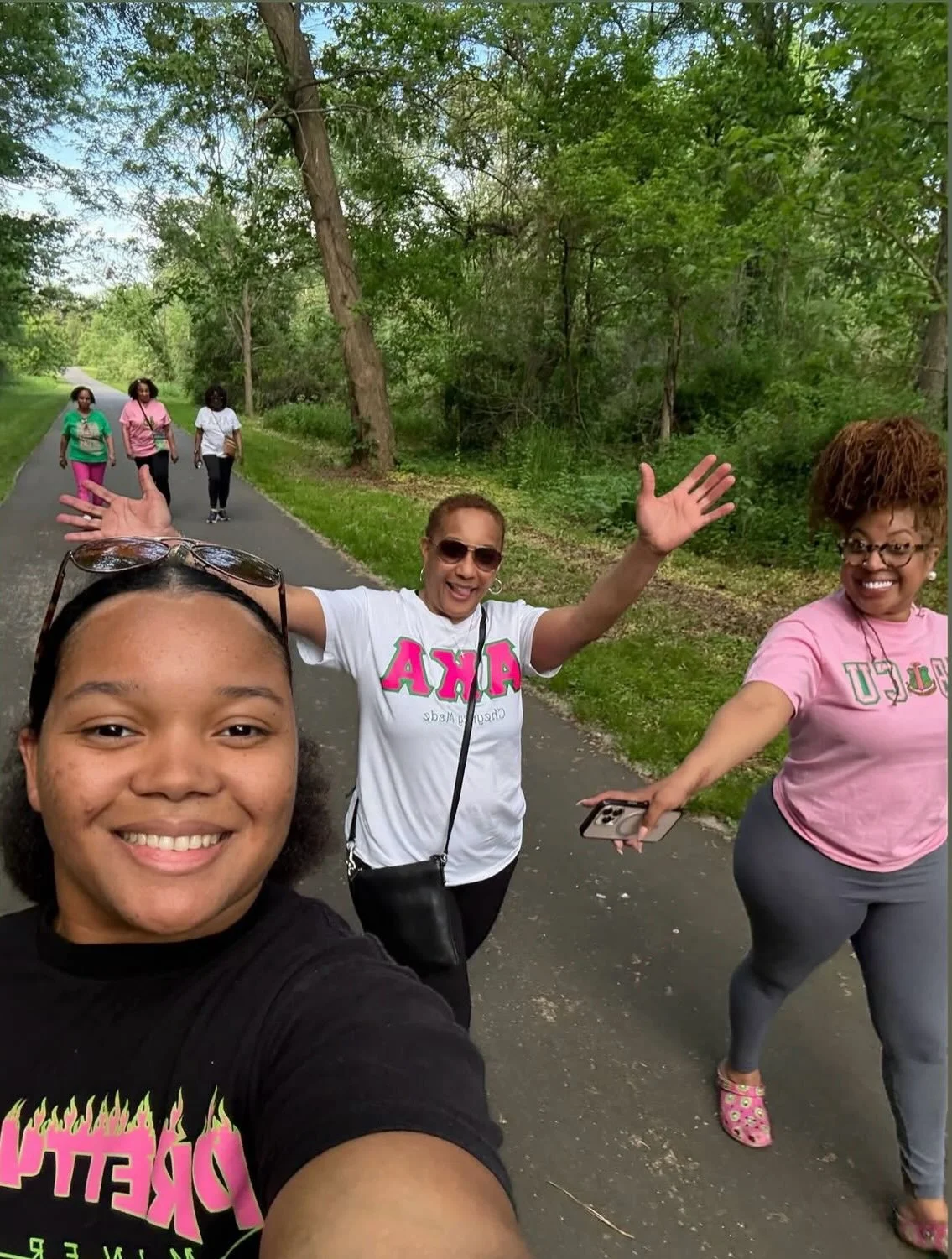 Health is wealth! Tau Xi Omega&rsquo;s Walking AKA Sister Squad recently met up for a leisurely stroll on the Farmington Canal Trail. This was a great way for us to get our steps in and fellowship. AKA Sister Squads are focused on building greater bo