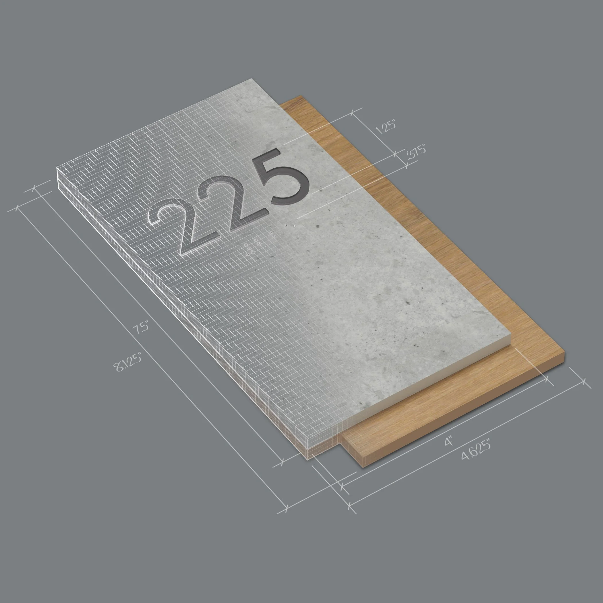 Custom sign design render for marketing use.