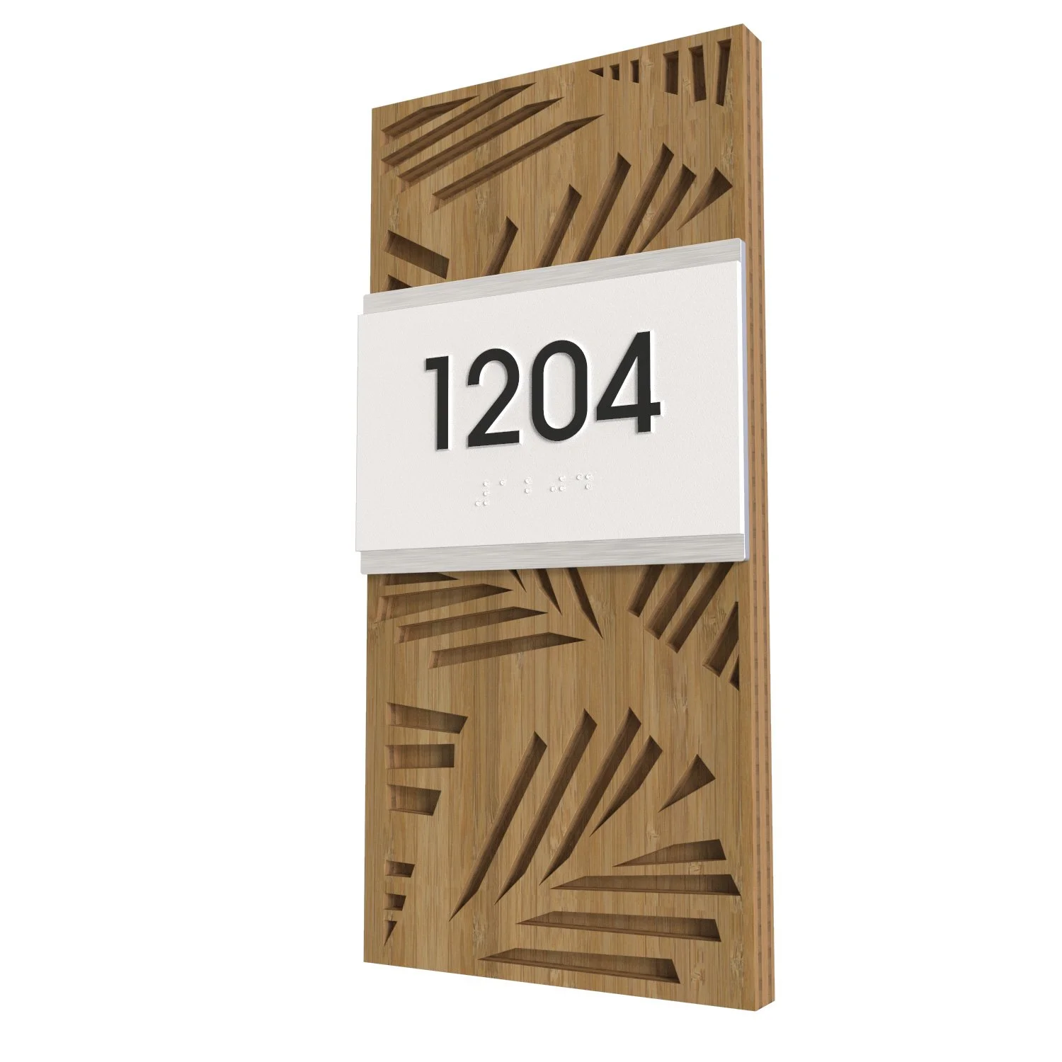 Custom sign design for a beach resort. Solid surface, engraving stock, and laser cut bamboo.