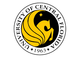 Seal of the University of Central Florida featuring a gold Pegasus against a black background with a crescent moon and stars, encircled by the university's name and founding year 1963.