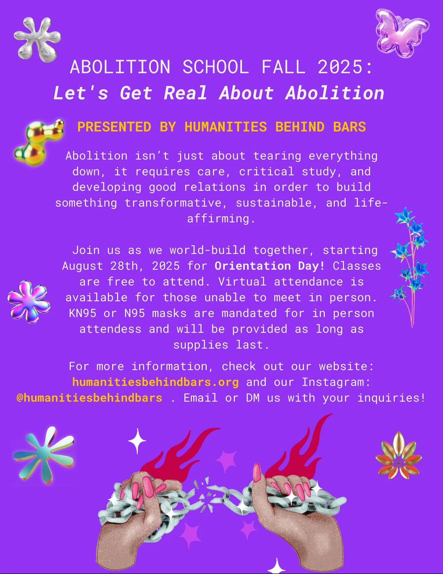 You might&rsquo;ve spotted our Abolition School 2025 flyers at your favorite local Norfolk cafe already. ☕️👀😍 Snap a photo and tag us if you do! 

This is a reminder that we are hosting ORIENTATION DAY @eleanorsnfk on Thursday, August 28th from 6:3