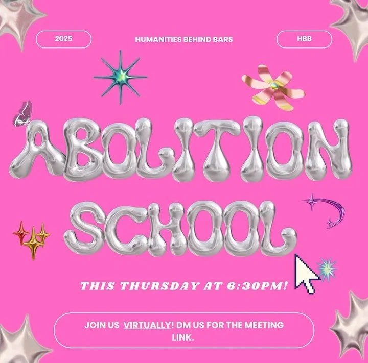 Join us VIRTUALLY for the last Abolition School session of 2025! We&rsquo;ll be sharing our final creative projects to wrap up the semester. Dm us if you need the meeting link. 

See you TOMORROW @ 6:30pm! 😁