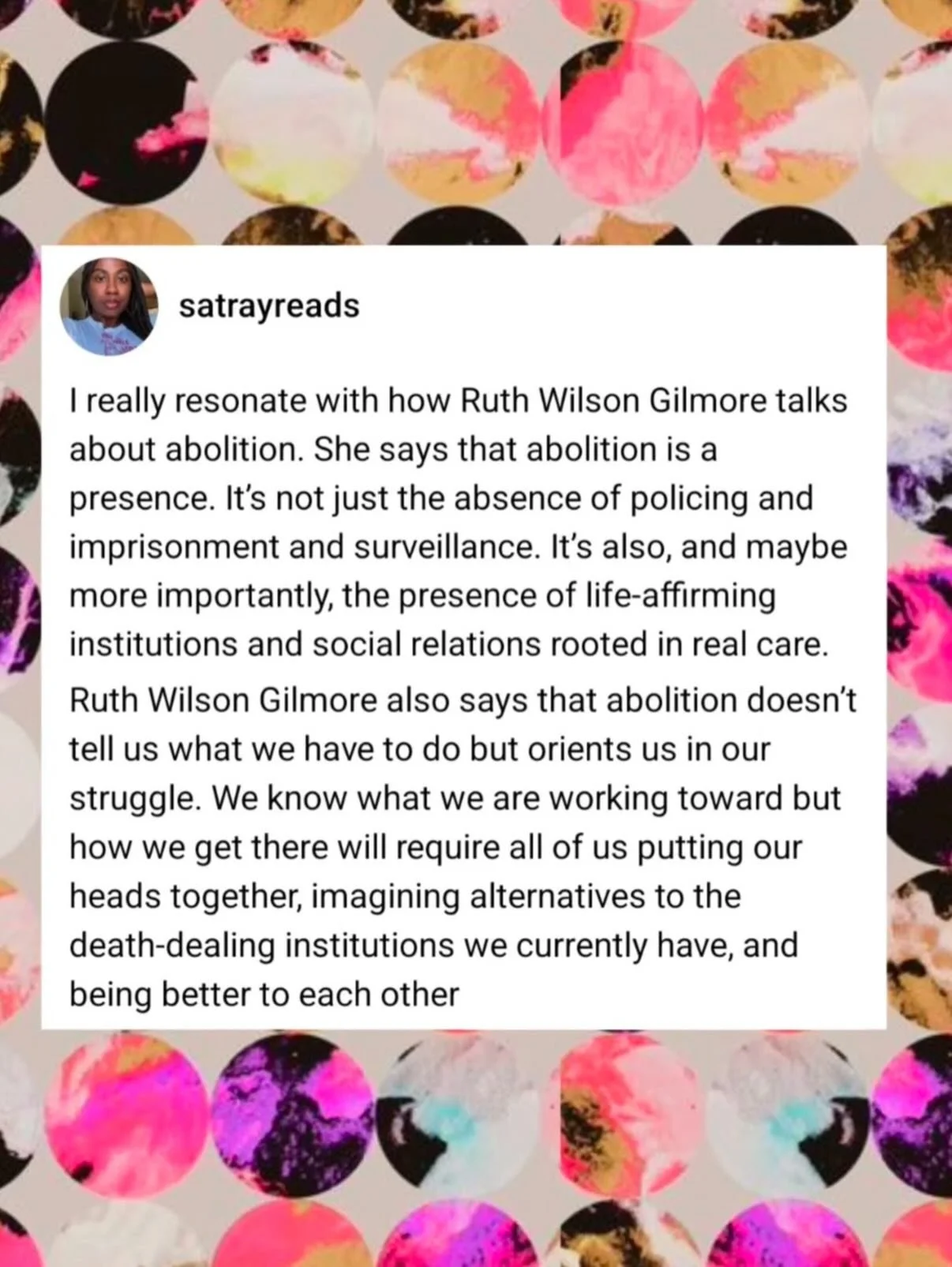 &ldquo;Be one yourself.&rdquo; 🎀