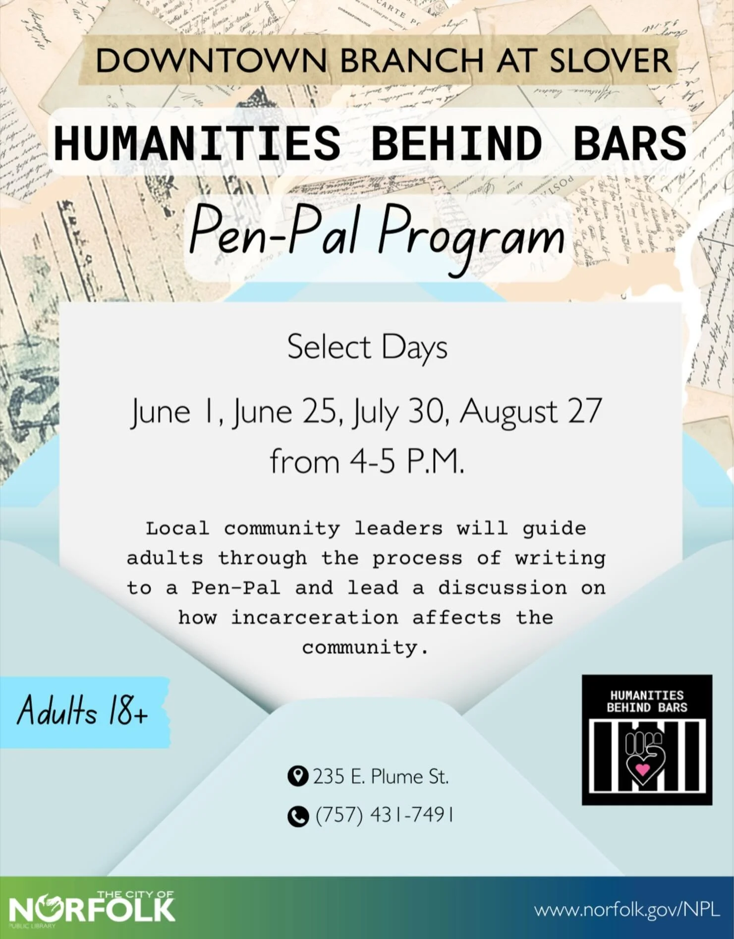 Join us this Monday, June 1st @thesloverva for National Pen-Pal Day! We&rsquo;re hosting a pen-pal writing session from 4-5pm! Writing materials will be provided but if you have extra stamps, please do bring them! We greatly appreciate it. 🥰✉️ 🖊️ 
