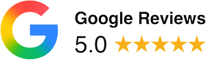 Google Reviews, rated 5.0 out of 5