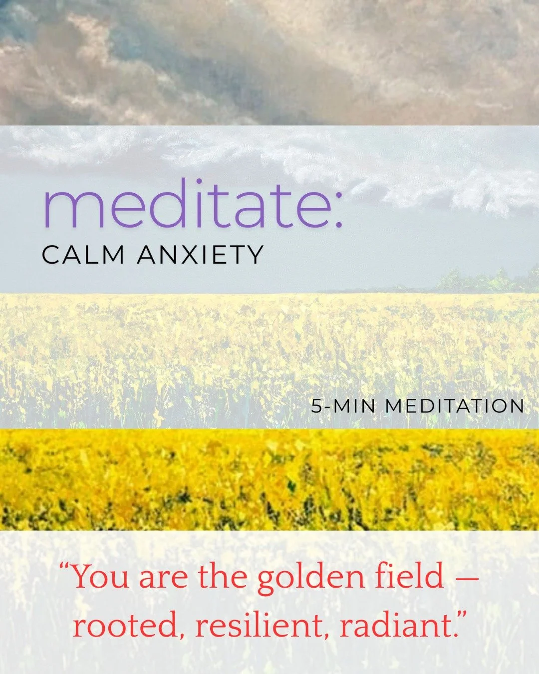 Here&rsquo;s a reflection from Summer Storm: &ldquo;You are the golden field: rooted, resilient, radiant.&rdquo; When life feels overwhelming, let this reminder ground you. Find the full meditation on YouTube or Spotify. Check my bio for the link

#M