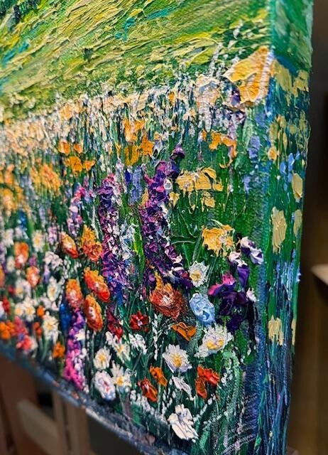 A small glimpse of what is forming.

This piece began as crocuses pushed their pastel heads through the soil. Soft colour. Brave timing. A sign of change.

Watching nature shift always stirs something in me. The movement from rest into renewal. The g