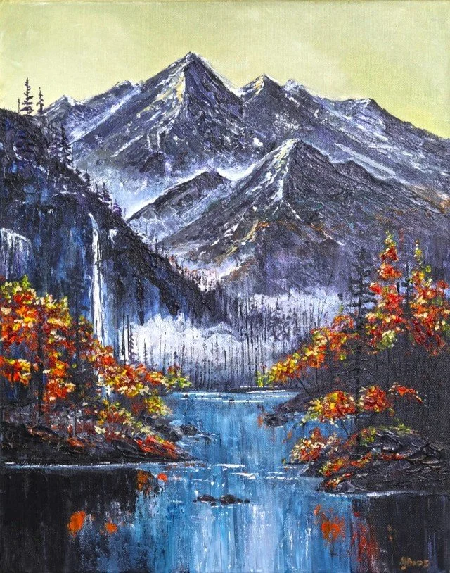 "Reflections of Change" was my first painting created after moving to the West Coast of BC from the Alberta prairies. The mountains, the water...the beauty of nature inspires me everyday! 

#villagerartistsearch
#BCArtists
#CanadianArtists