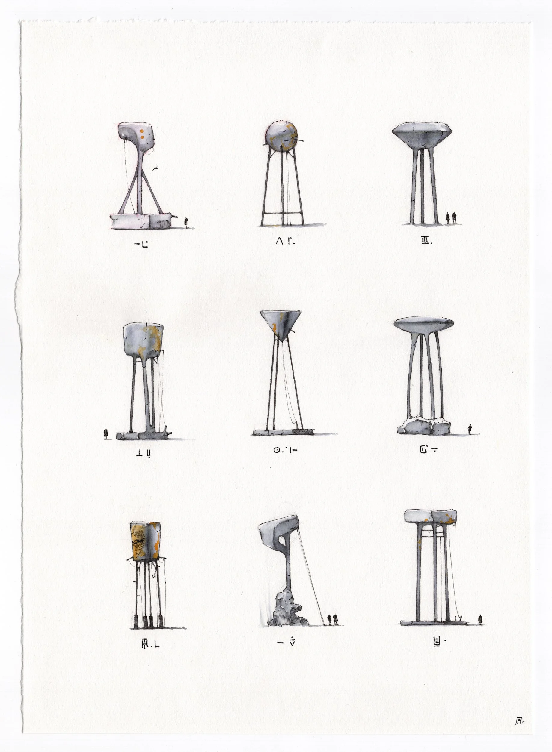 andreas-papastergiou-ink-and-wash-drawing-water-towers-catalogue-1.jpg