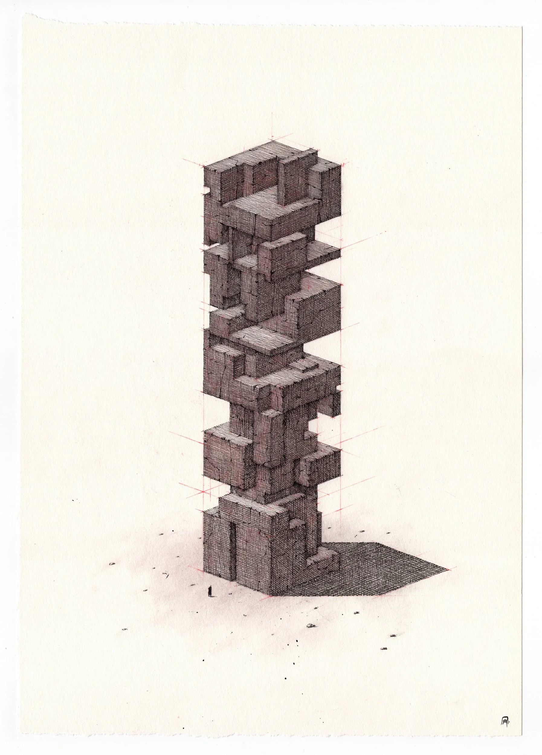 andreas-papastergiou-ink-and-color-pencils-drawing-monumental-tower-01.jpg
