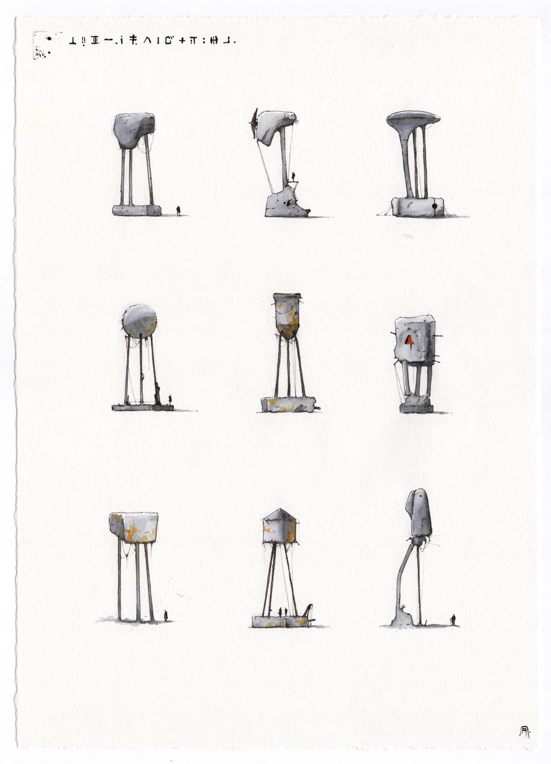 andreas-papastergiou-ink-and-wash-drawing-water-towers-catalogue-2.jpg