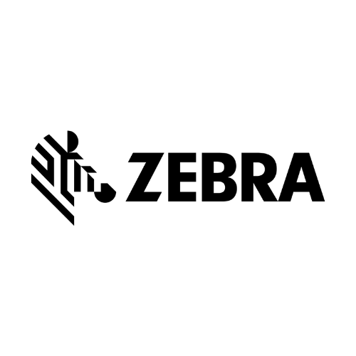 Logotipo de Zebra con un diseño en zigzag y texto en negrita