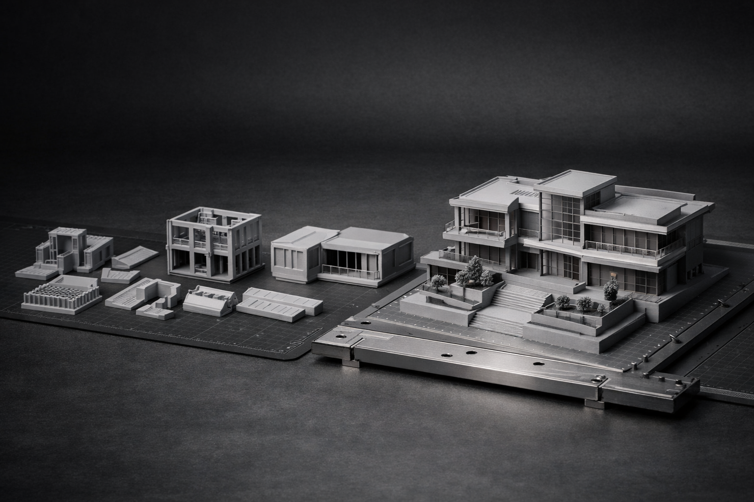 Scale model components for product presentation