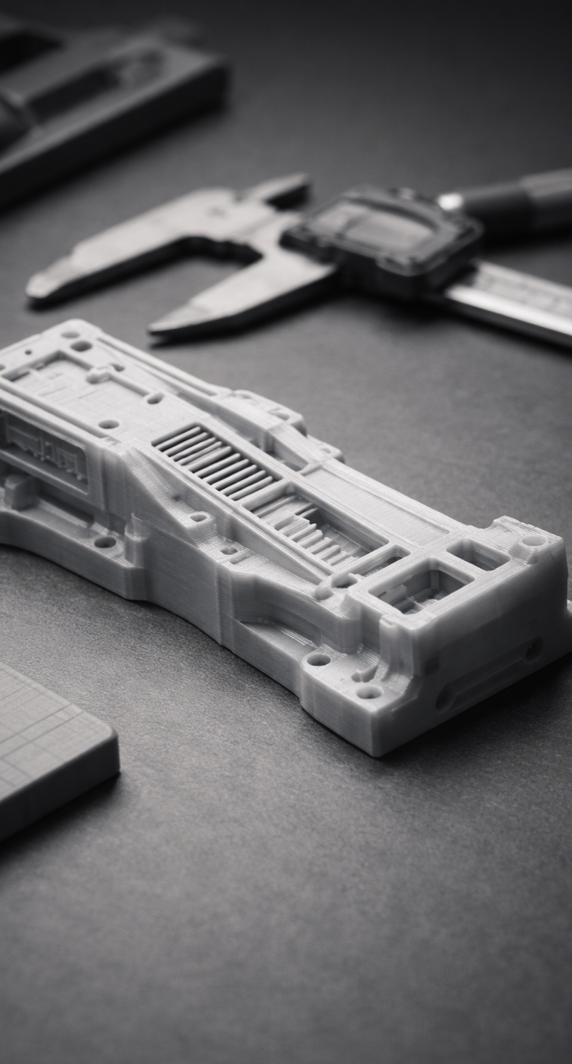 High-resolution resin 3D printed prototype part