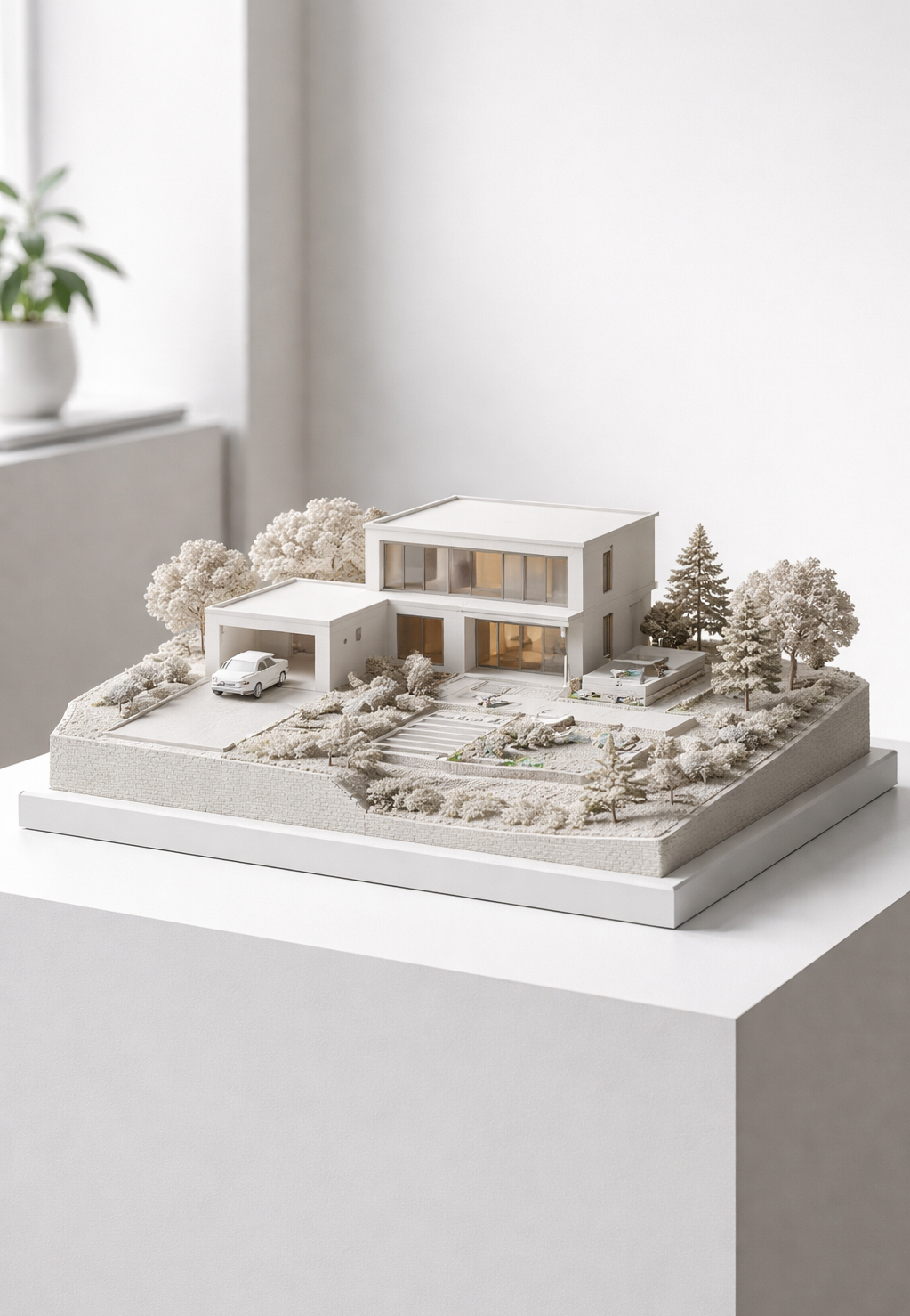 Scale model components for product presentation