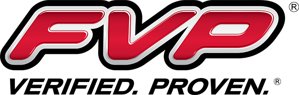 FVD logo in red and white lettering on a black background.