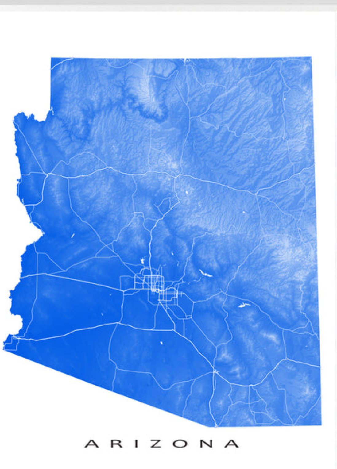 Map of Arizona showing major roads and terrain.
we offer our service in AZ only