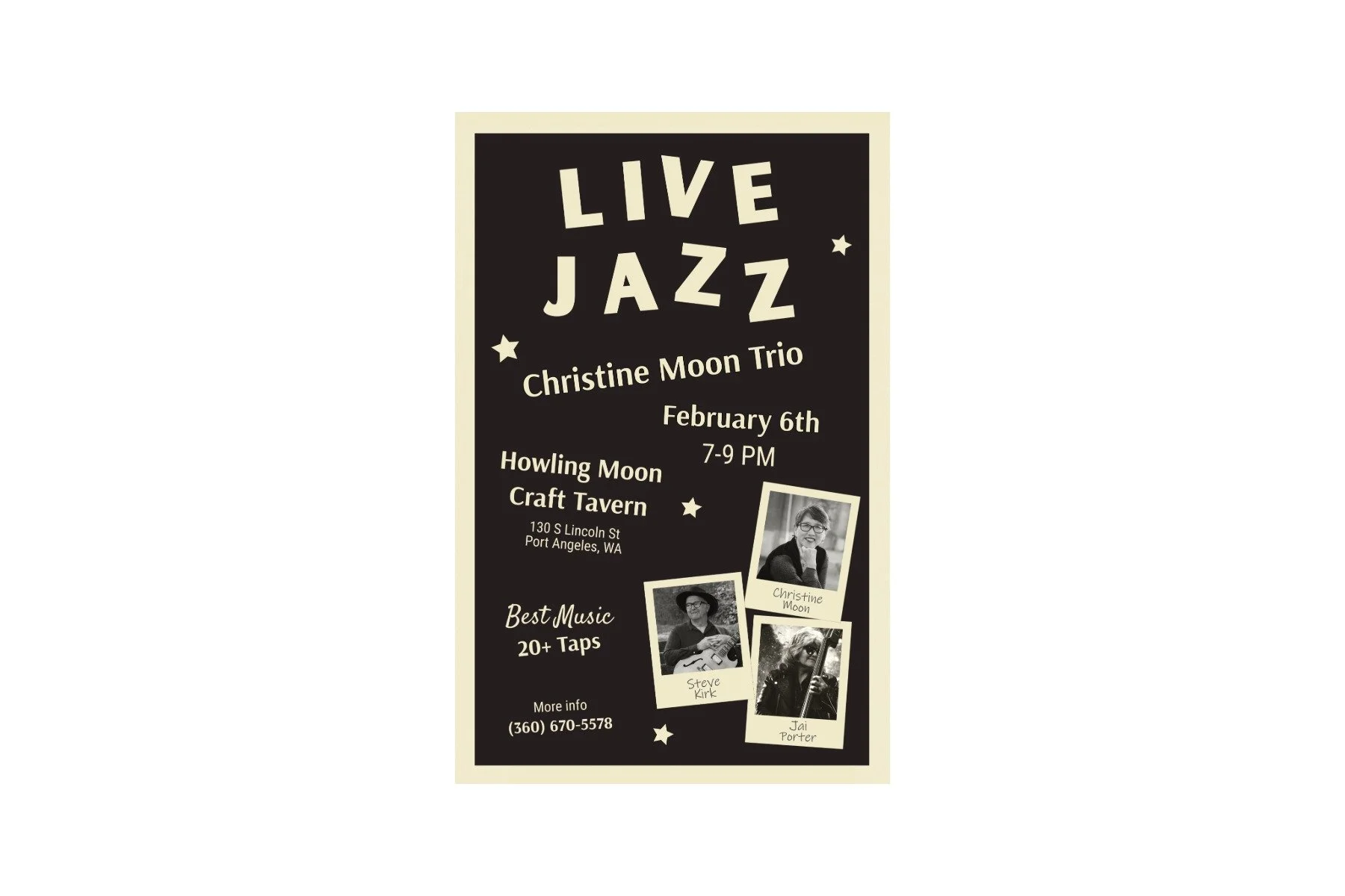 Christine Moon Trio @ The Howling Moon Craft Tavern