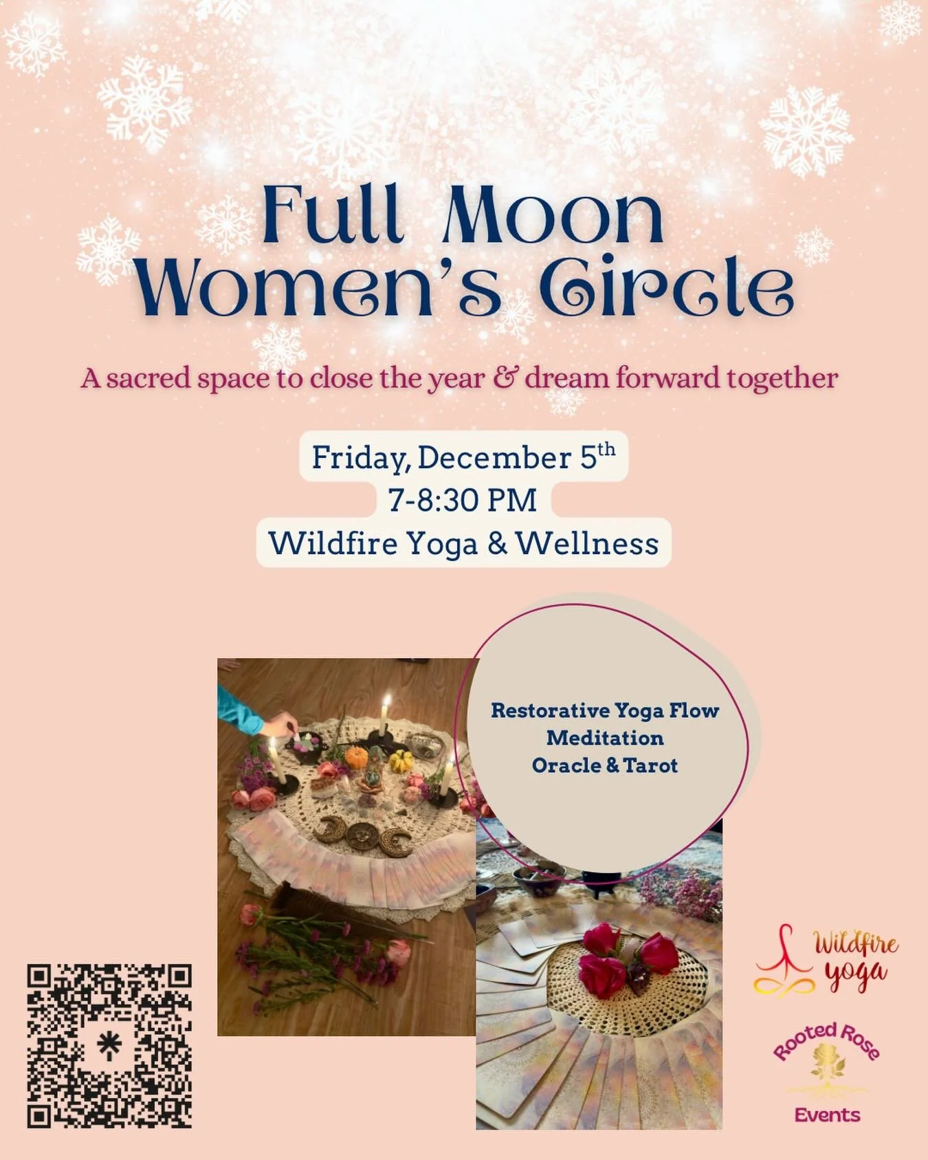 Our last circle of the year ❣️
❄️A soft space to reflect on 2025, release with gratitude, &amp; dream forward together.

✨Restorative yoga, meditation, oracle + tarot.
🗓️Dec 5 &bull; Wildfire Yoga &bull; 7&ndash;8:30 PM

Link in bio
