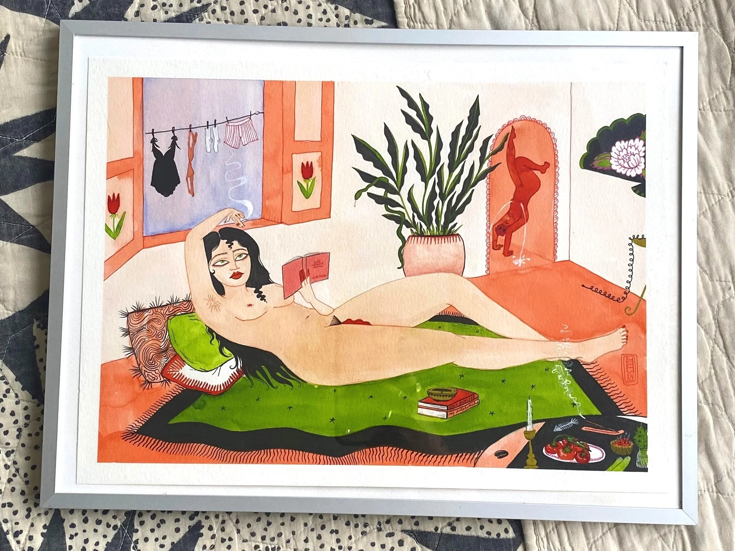 "Bleeding", 2024.
Watercolor on cold press paper.
11 x 15 inches.