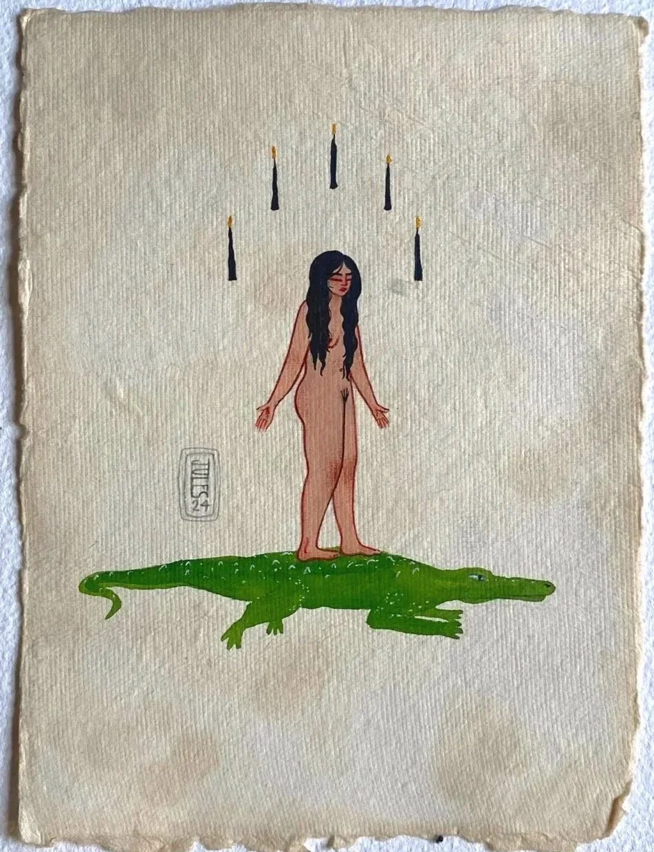 "Never Not Broken", 2023.
Watercolor on cotton rag paper.
8 x 6 inches.