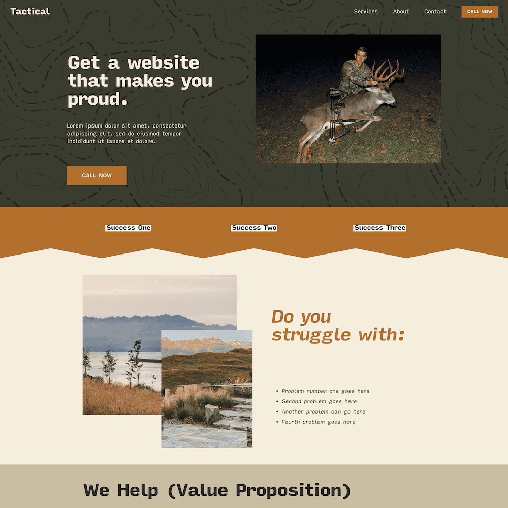 Tactical Template by Strong Sites