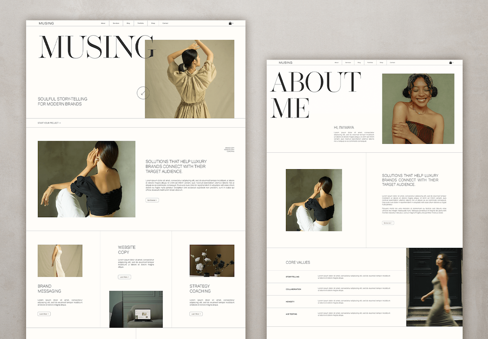 Musing Template by The Styled Square