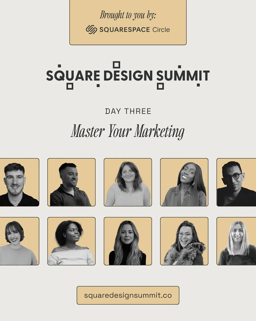 ✨ Day 3 of the Square Design Summit is live! ✨

Today we&rsquo;re focusing on marketing and visibility&mdash;because even the best designs need the right audience to thrive. You&rsquo;ll learn strategies to attract dream clients, showcase your work, 