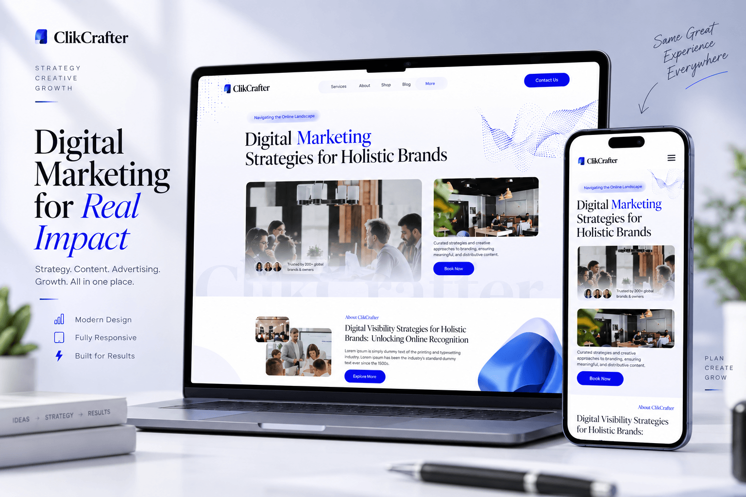 Click Crafter Squarespace Template