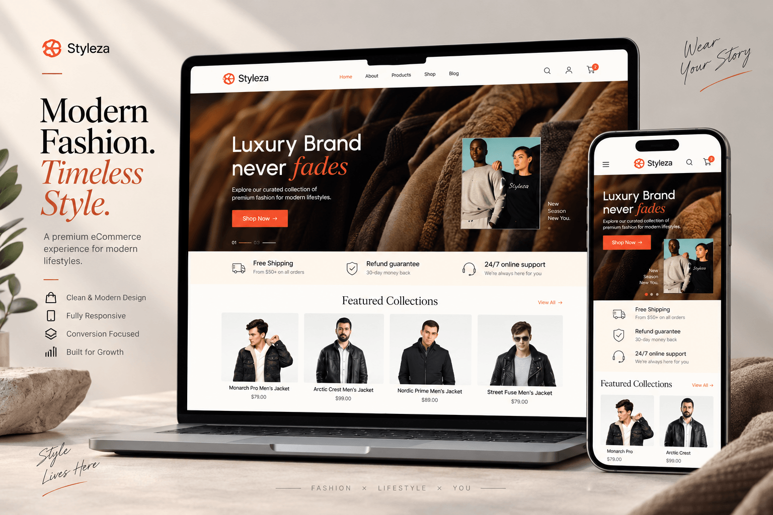 Styleza Squarespace Template