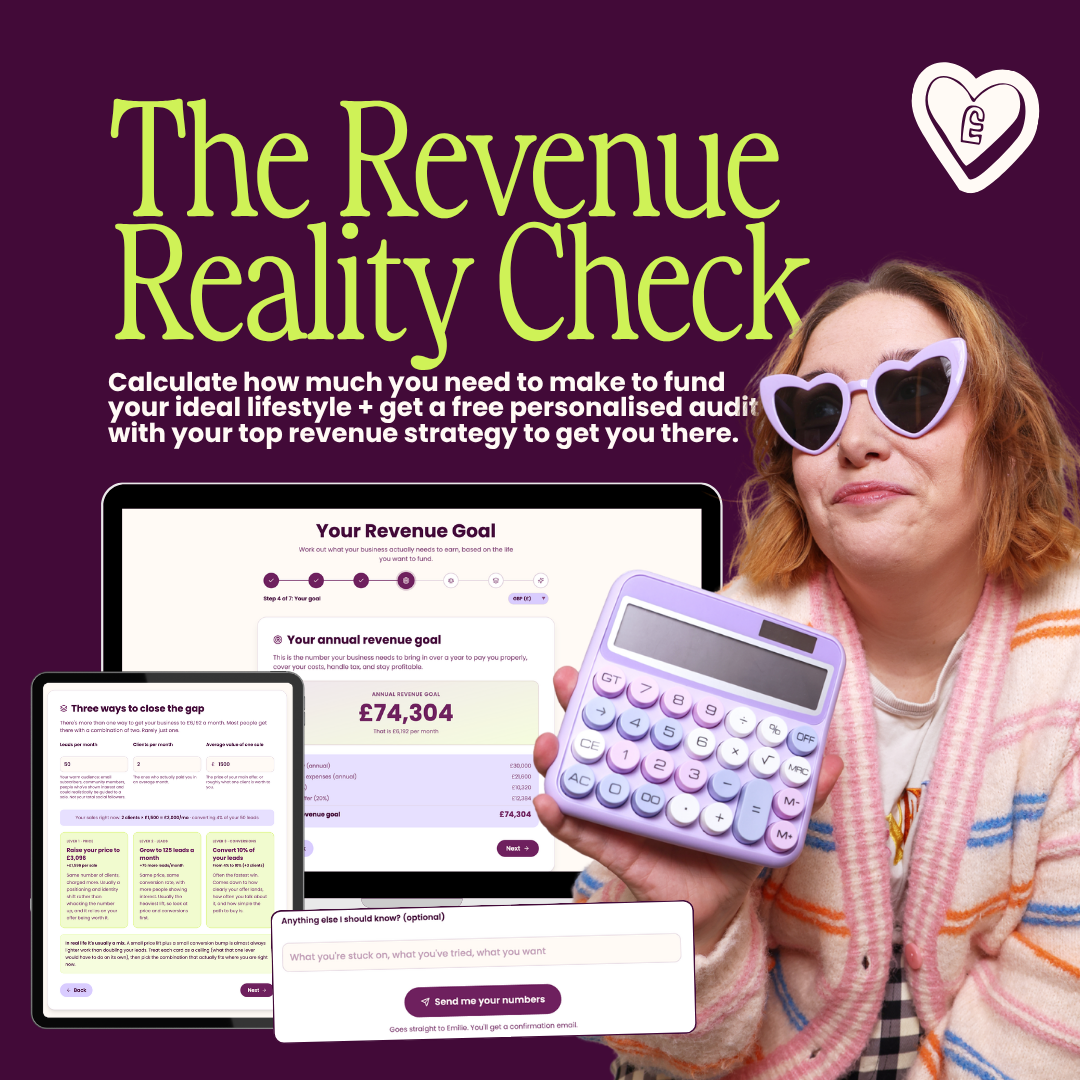 The revenue reality check product mockup