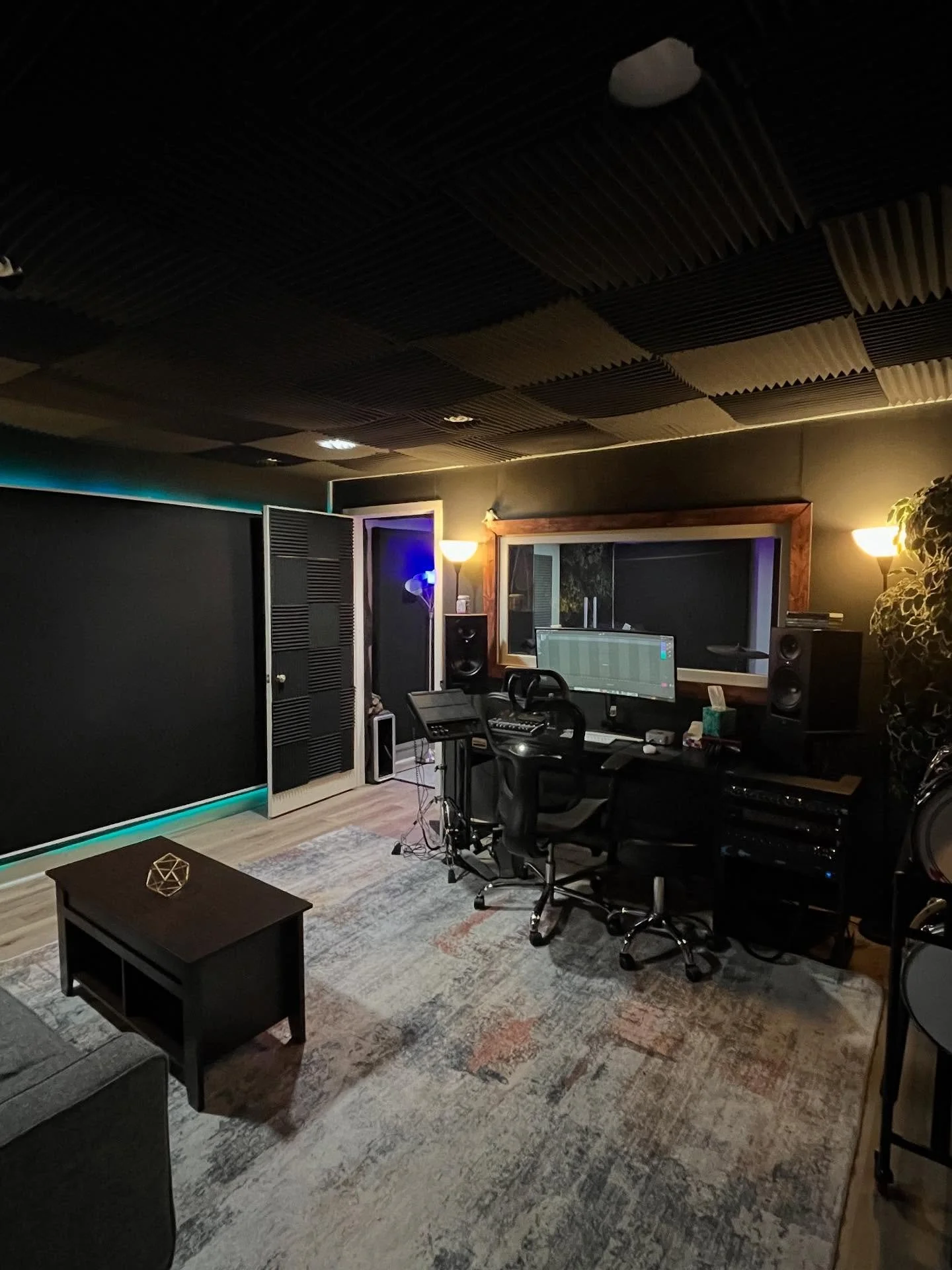 Finally got the last of the acoustic foam on the ceiling, and the control room sounds so much better now