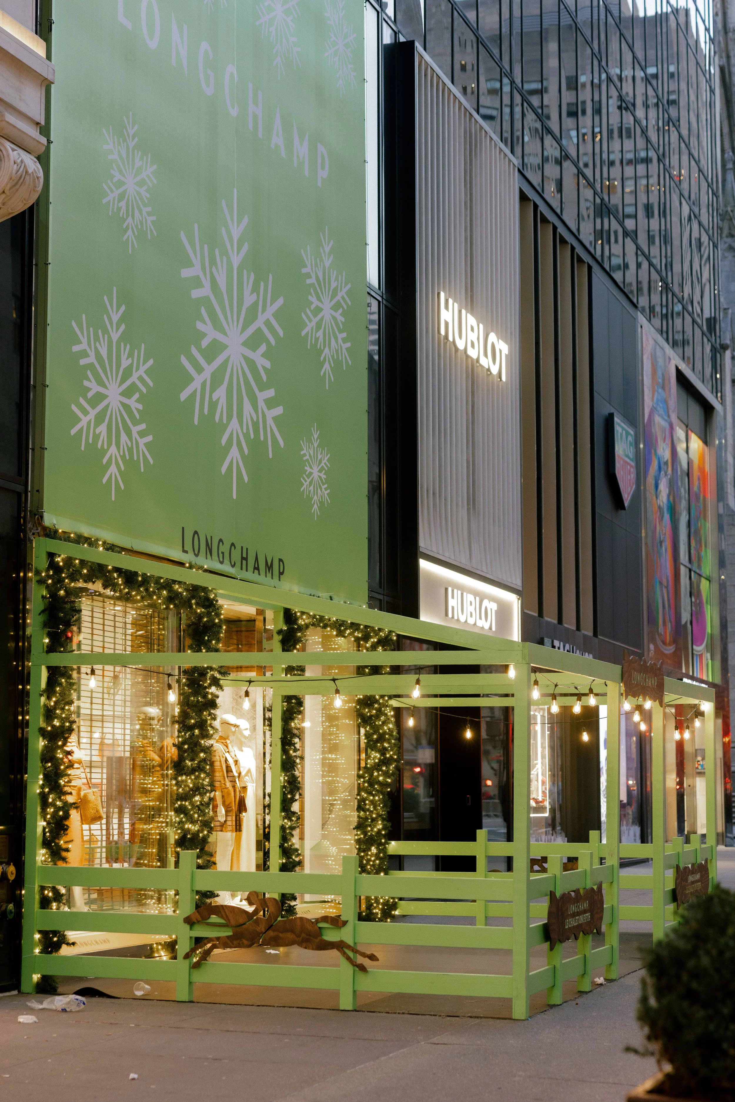 Event and experiential design installation at Longchamp in New York City