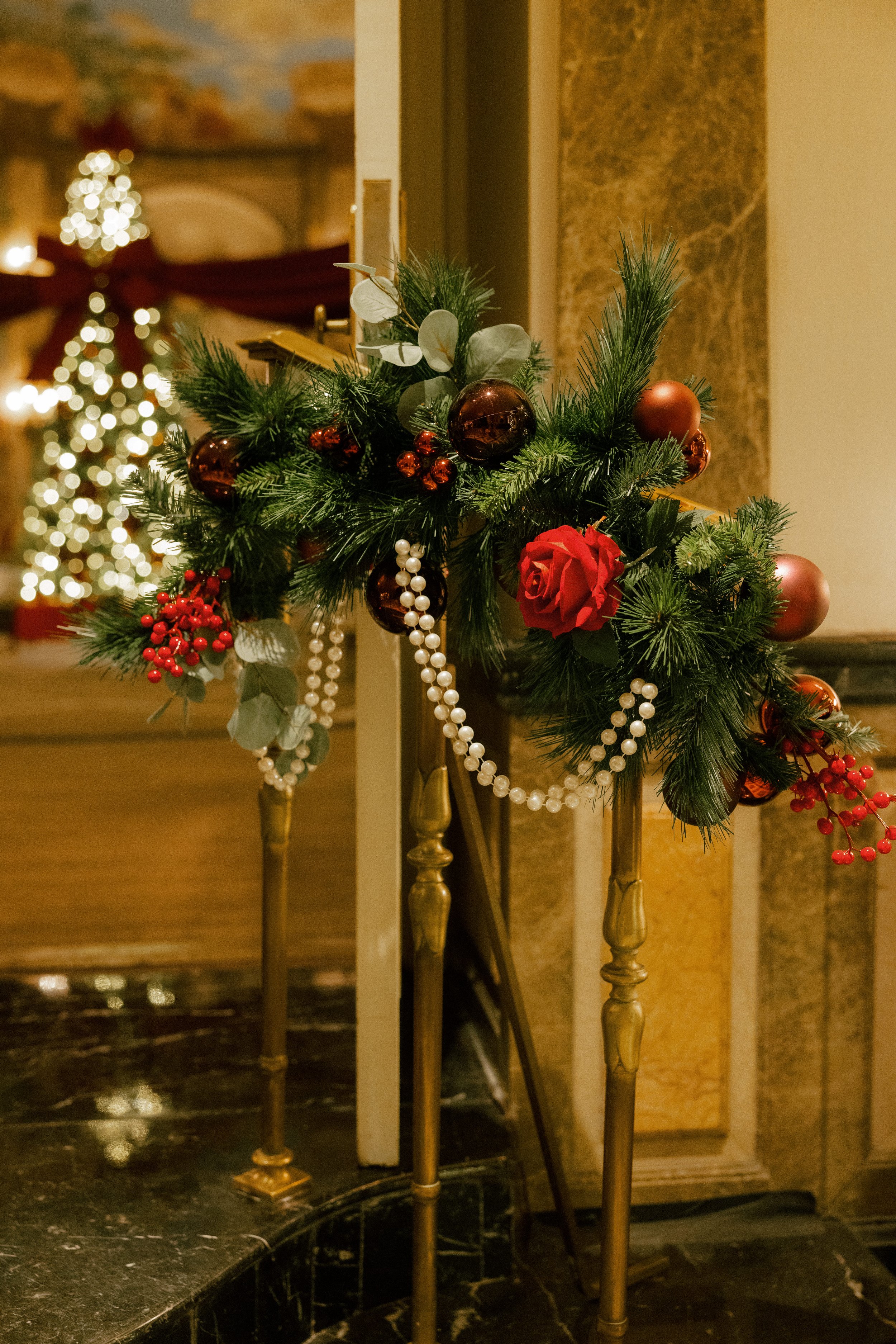 Commercial floral installation at The Pierre in New York City