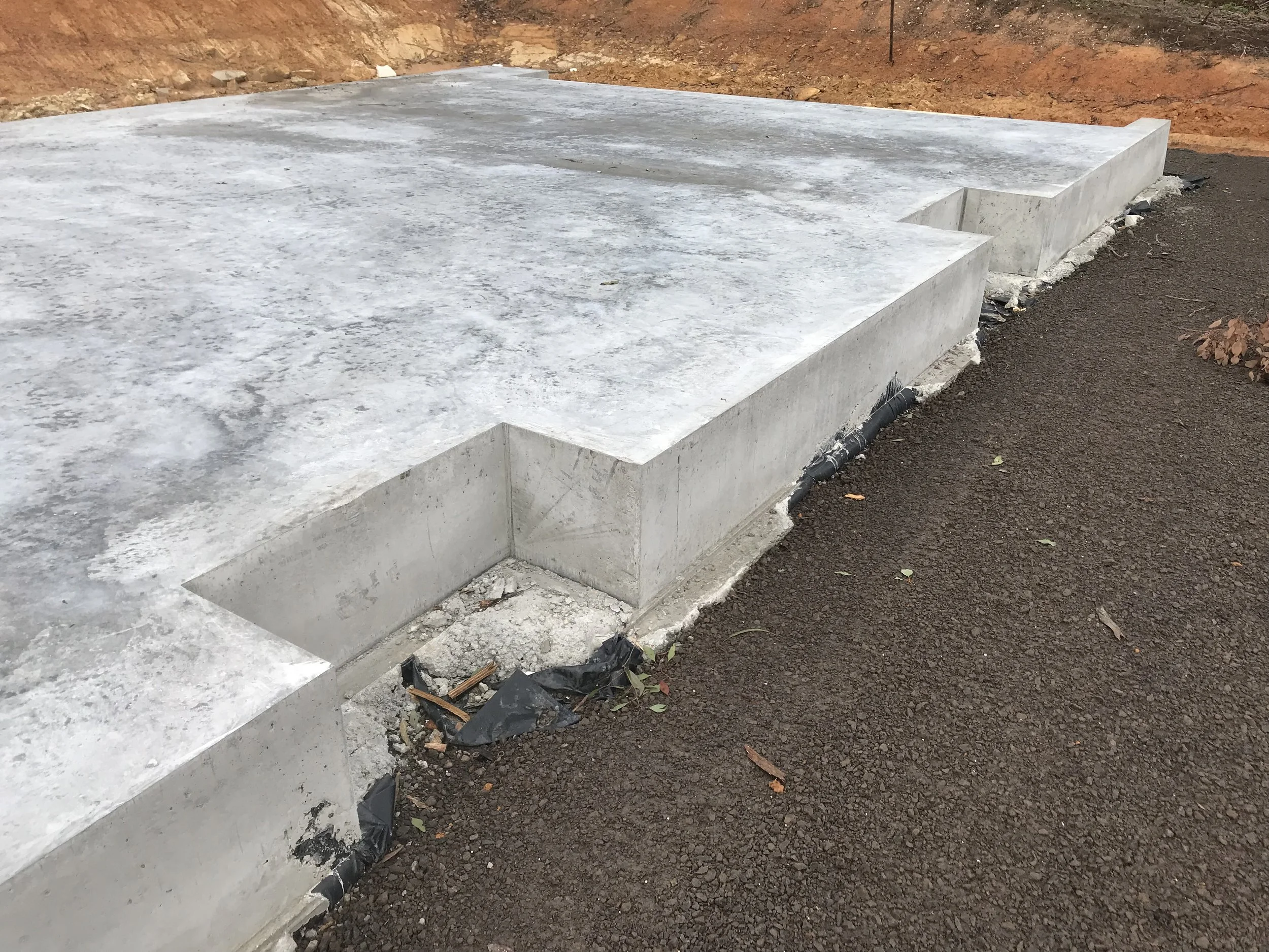 Burnished waffle pod slab in Castlemaine