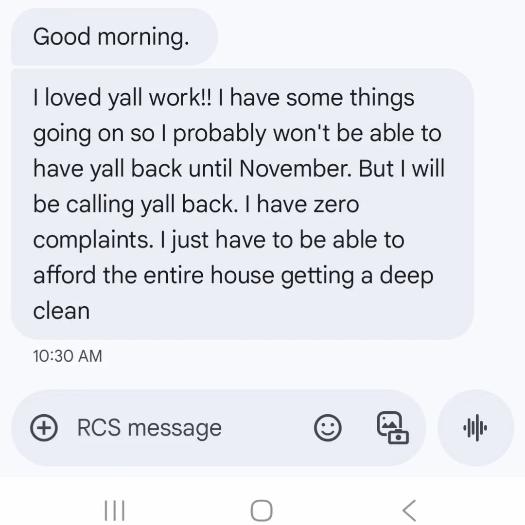 Satisfied Customer. Glory to God!!!
Love when our customers are happy. 
@leaveitbettercleaning_llc 

www.leaveitbettercleaning.com