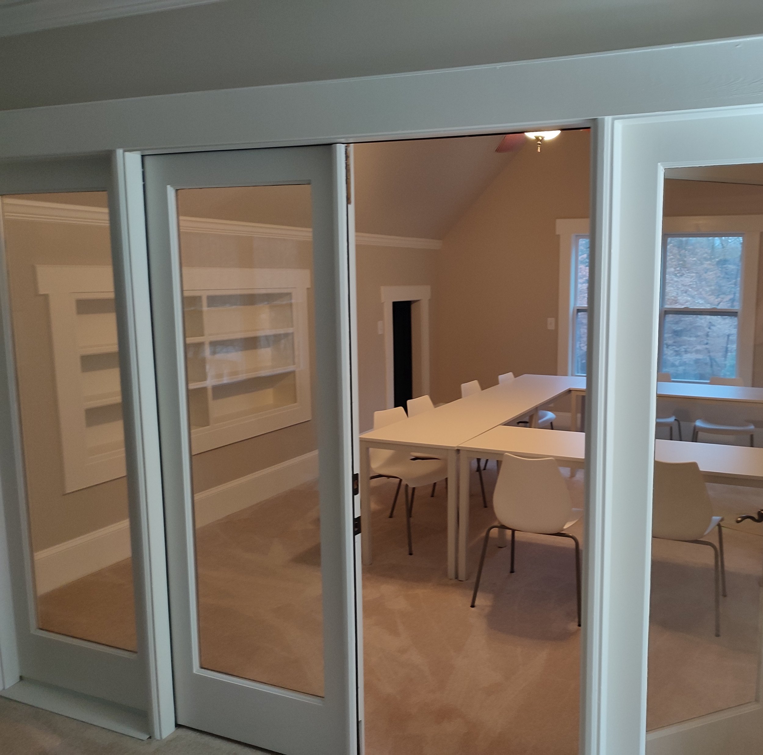 Conference room with a window