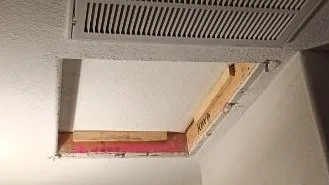 Damaged drywall