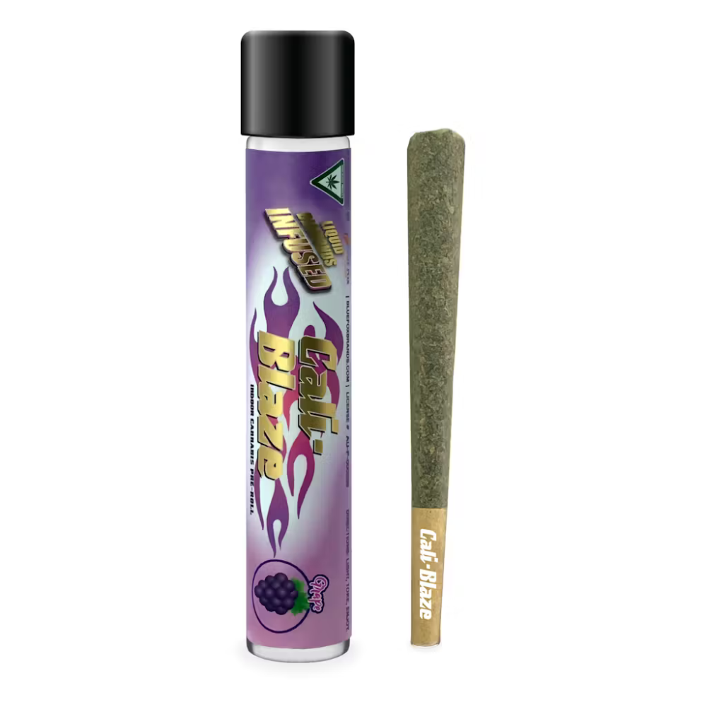 Cali Blaze | Grape | 1.2G Liquid Diamonds Infused Preroll | 43.28% THC | INDICA *B3G1*