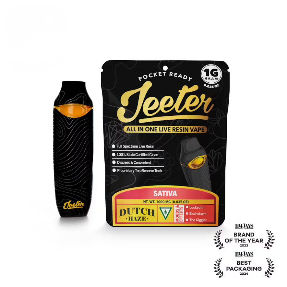 Jeeter | Dutch Haze | 1G All In One Live Resin Vape | 70.42% THC | SATIVA *2 for $120*