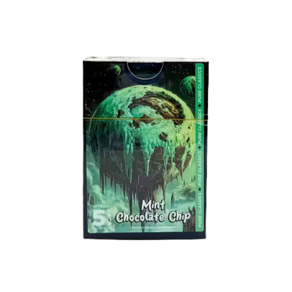 Goldkine | Mint Chocolate Chip | 0.5g x 5 Pre-Roll Pack | 28.38% THC | HYBRID (Match Box and Sticks Included)