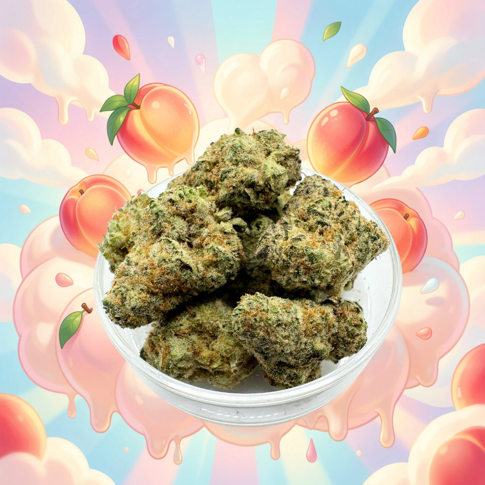 Peaches N' Cream | Chem x Haze x Maui x Grape Kush | 27.30% THC | SATIVA HYBRID