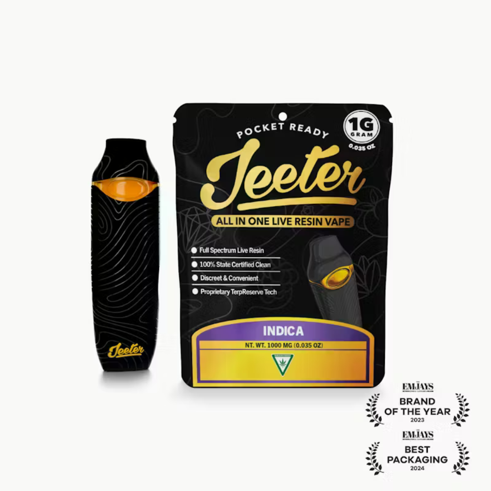 Jeeter | BUBBA KUSH | 1G All In One Live Resin Vape | 73.62% THC | INDICA *2 for $120*